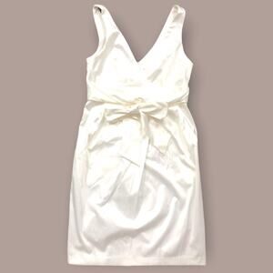 5 for $25 CLOSET CLEAROUT! City Triangles White Bow Front Tie Waist Dress Size 9
